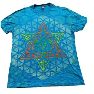 MetaYantra Heady Made XL Sacred Geometry Merkaba Flower of‎ Life Shirt